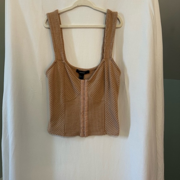 Forever 21 Tan Cropped Tank Size Small - Picture 1 of 7
